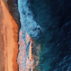 Tranquil Beach with Stunning Sunset Gradient and Boat