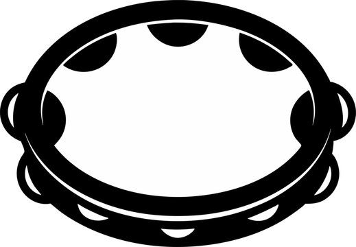 black tambourine musical instrument clip art preview