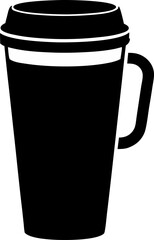 Travel Mug Silhouette Vector Illustration 
