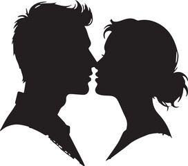Romantic Silhouette: Capturing the intimate embrace of a loving couple, this artistic silhouette encapsulates the essence of romance and the tender moment of shared connection. 