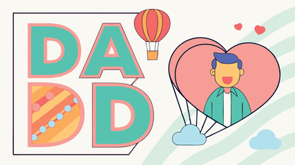 Celebrating fatherhood a colorful and joyful illustration designed for father's day gifts and cards