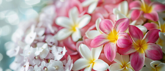 Close-Up of Plumeria  Flower Mix
