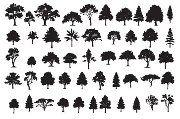 Vector illustration of tree silhouette is perfect for landscape design