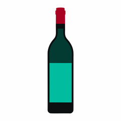 red wine bottle with label