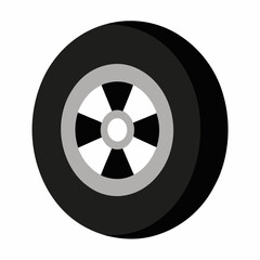 Fototapeta premium car wheel isolated on white background