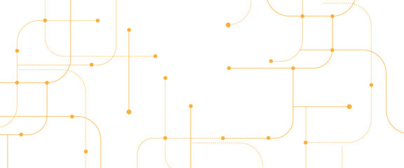 Vector abstract network technology geometric circuit connect lines with design 