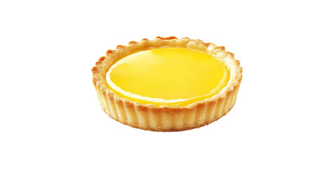 Delicious lemon tart pastry isolated on transparent background