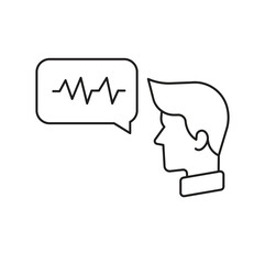 AI Voice Assistant Editable line icon