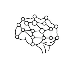 Brain Technology Editable line icon