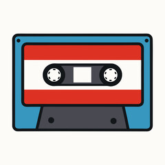 Naklejka premium audio cassette isolated on white