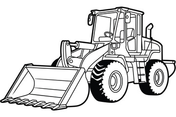 Wheel Loader Construction Equipment Illustration