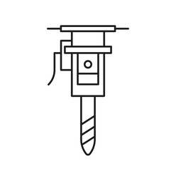 Drill Machine Editable line icon