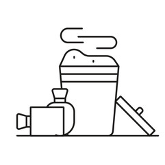 Chocolate Love Editable line icon 