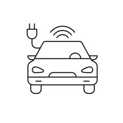 Charging  Car Editable line icon 