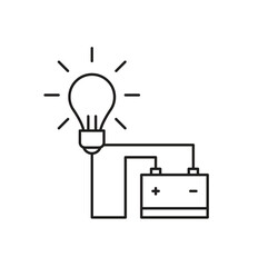 Battery Electricity Editable line icon 
