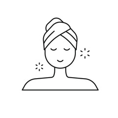 Facial Makeup Editable line icon 