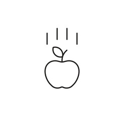 Apple Gravity theory  Editable line icon 