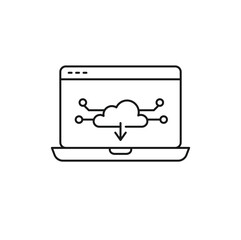 Safe Downlode Editable line icon 