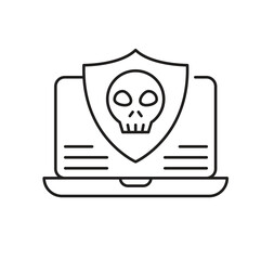Piracy Security Editable line icon 