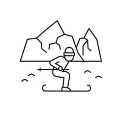 Hill Station  Editable line icon 