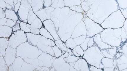 Statuario marble background with classic grey veining in flat lay top-down view