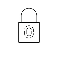 Fingerprint Lock Editable line icon 