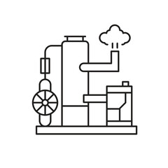 Main stream machine Editable line icon 