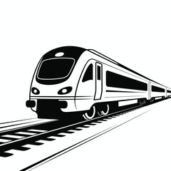 Modern High-Speed Train Illustration