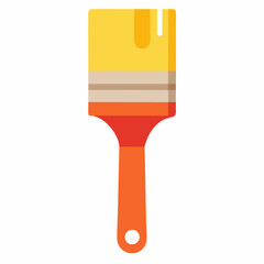 Paint Brush Vector | Generative AI & Linocut Silhouette Design Illustration