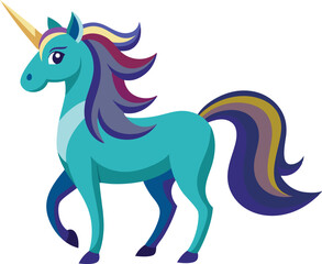 vector illustration of a funny horse