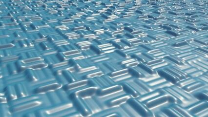 Obraz premium Blue shiny structured weave with soft highlights