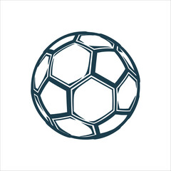 Obraz premium Minimalist Soccer Ball Vector Graphic EPS