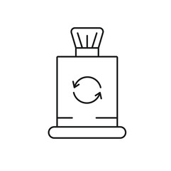 Trash Bag Editable line icon 