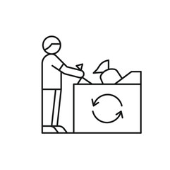 Dustbin Trash Editable line icon 