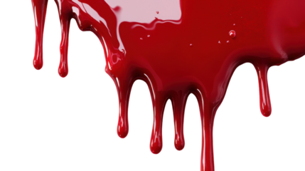 Blood Dripping isolated on transparent background