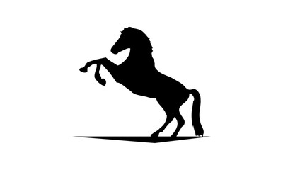 silhouette of a horse, horse black, simple horse design, horse upper leg, horse in action vector illustration