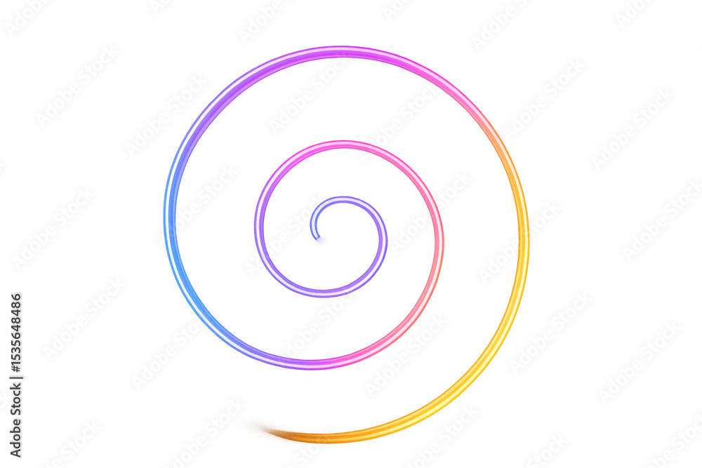 Poster glowing neon spiral creating dynamic vortex pattern, translucent backdrop highlighting swirling lumi