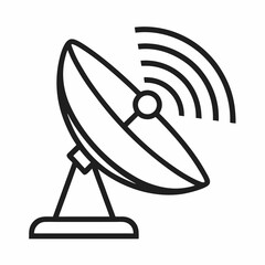 satellite dish on blue background