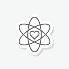 Core values icon sticker isolated on gray background