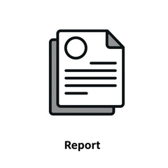 Downloadable Report Icon Design Suitable for Business Branding and User Interfaces a Professional Document Graphic