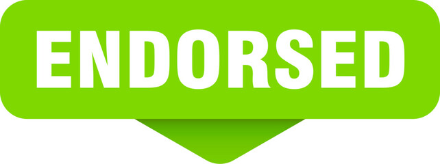 endorsed sticker. endorsed sign on transparent background