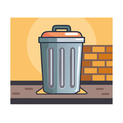 vector trash can icon
