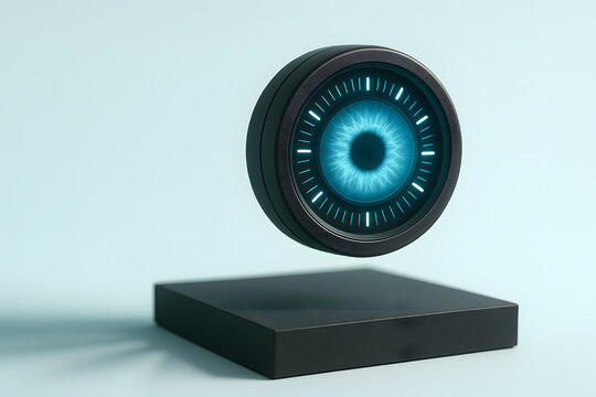 Floating Biometric Iris Scanner for Security Tech