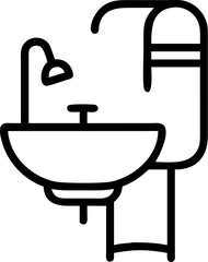 vector illustration of a bathroom tap