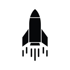 Rocket Launch Icon Simple, Bold, and Sleek Design