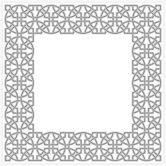 Obraz premium Vector gray and white Scarf pattern from interlacing geometrical shapes 