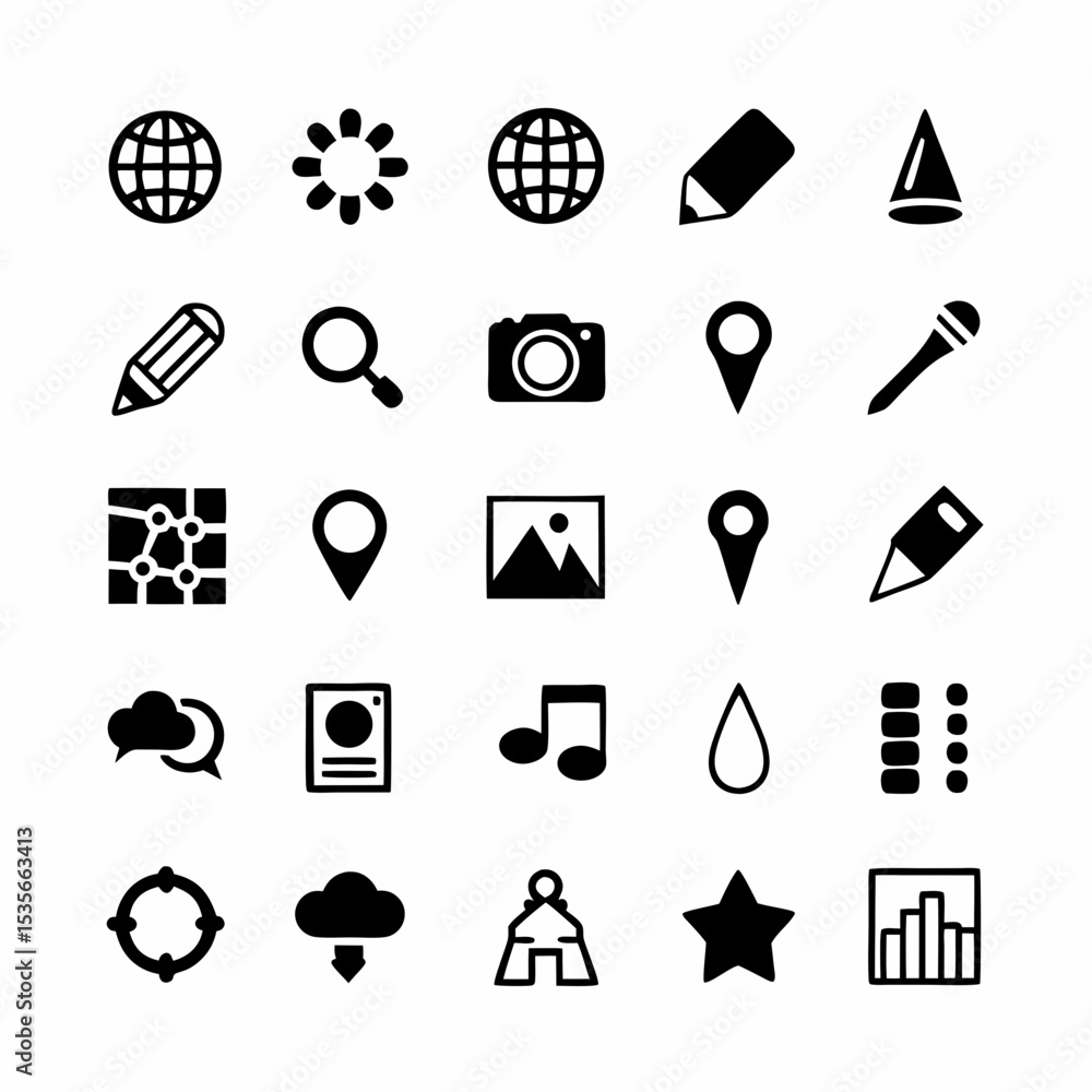Poster create a vibrant, detailed world map with overlaid location pin icons showcasing diverse global loca