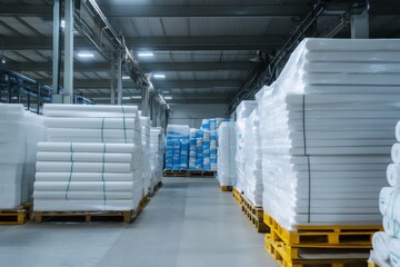 Obraz premium Raw plastic in the factory closeup