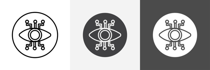Bionic eye icon set vector art