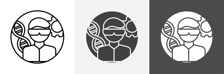 Biomedical engineer icon set vector art